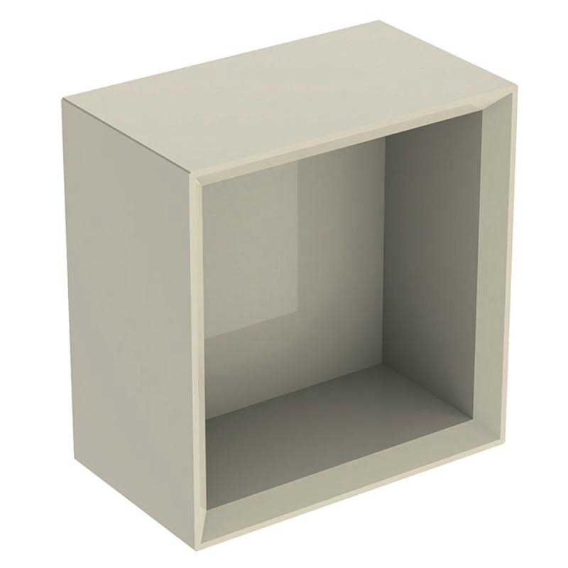 Geberit iCon Regal 1 Fach quadratisch Sandgrau Hochglanz