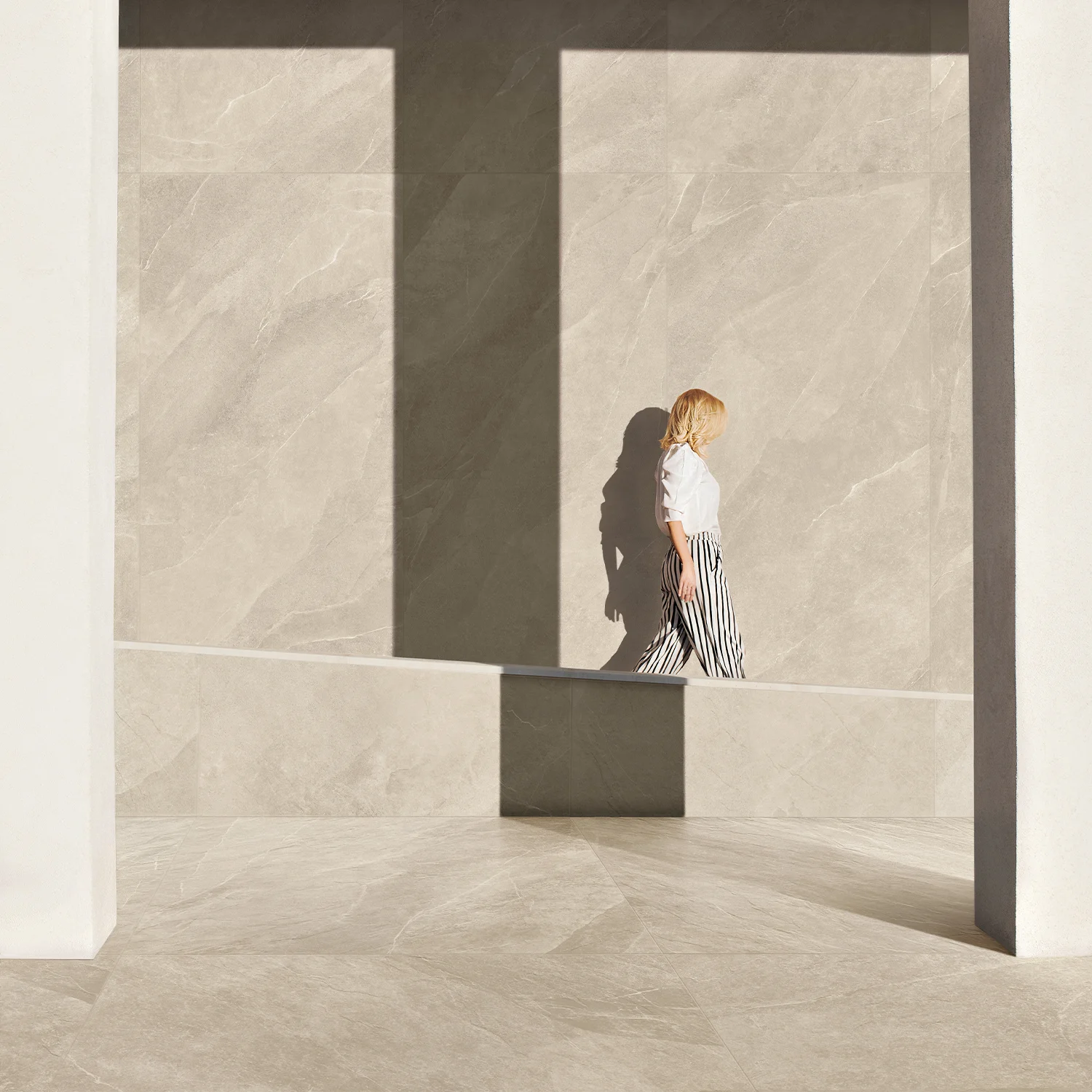 Schieferoptik Fliese Shale Sand 120 x 120 cm