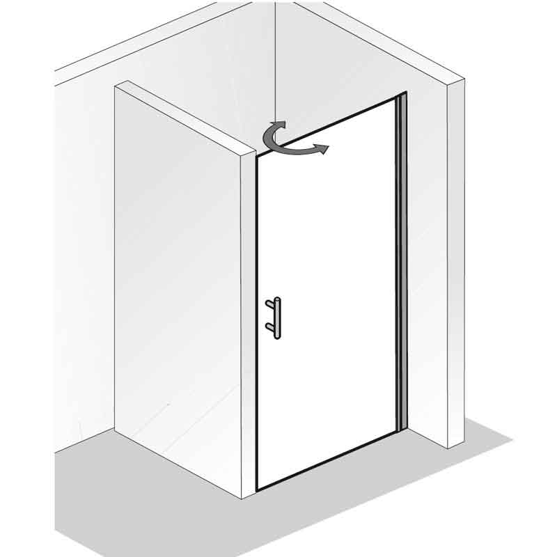 HSK Favorit Nova Drehtür Nische 80 cm