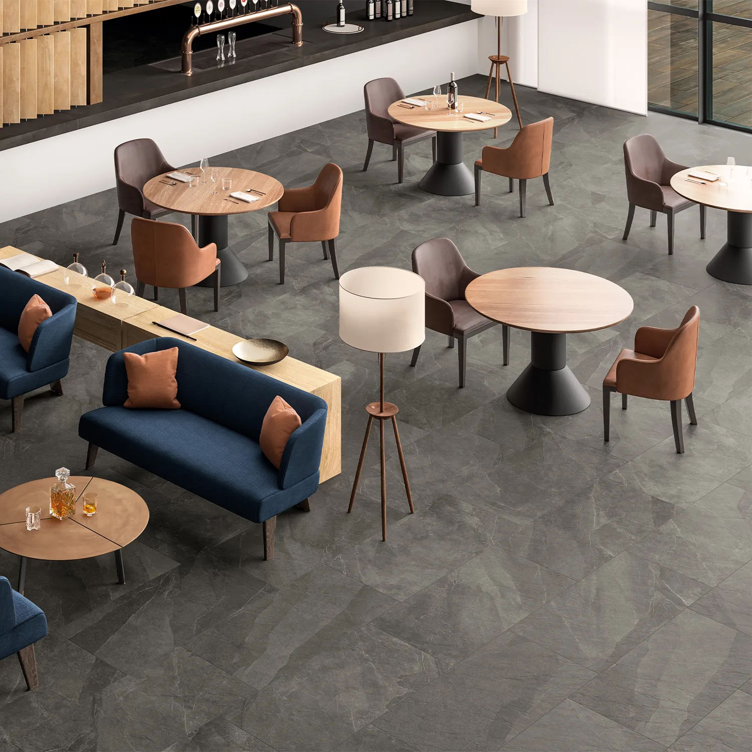 Schieferoptik Fliese Shale Ash 60 x 120 cm