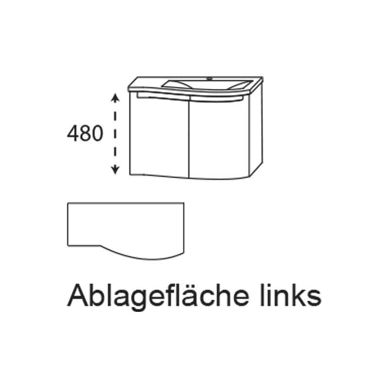 Laguna Brio Waschtisch mit Waschtischunterschrank 61,2 cm