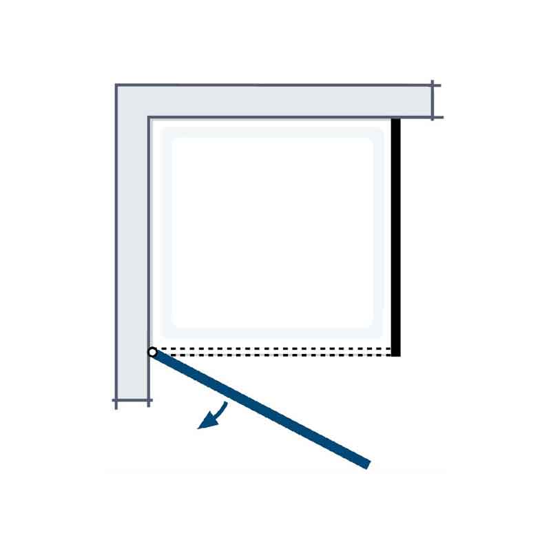 HSK Exklusiv 2.0 Drehtür für Seitenwand 80 cm
