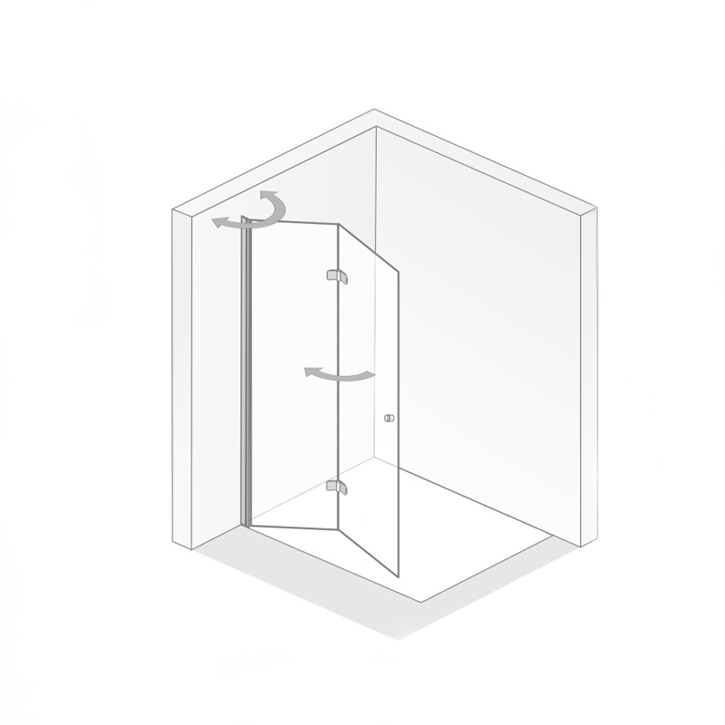 HSK Walk IN Favorit Nova Drehfalttür 120 cm