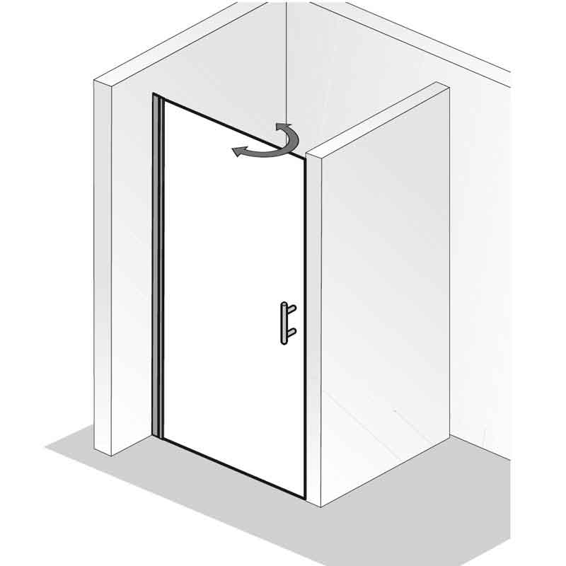 HSK Favorit Nova Drehtür Nische 80 cm