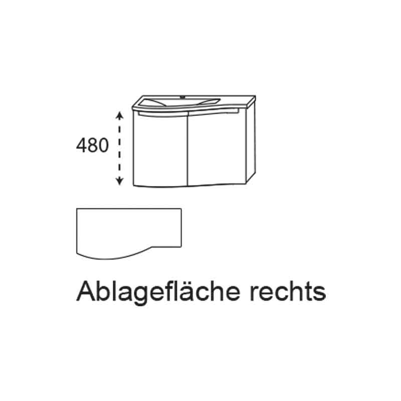 Laguna Brio Waschtisch mit Waschtischunterschrank 61,2 cm