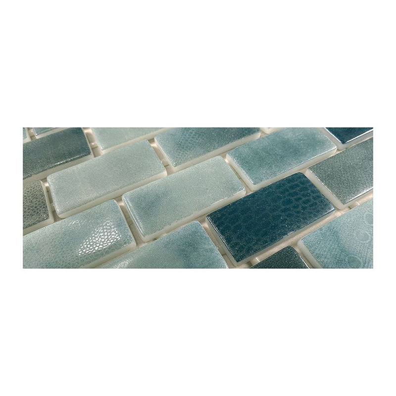 Muretto Mosaikfliesen Brick 2,5 Mare-1 Blue glänzend matt
