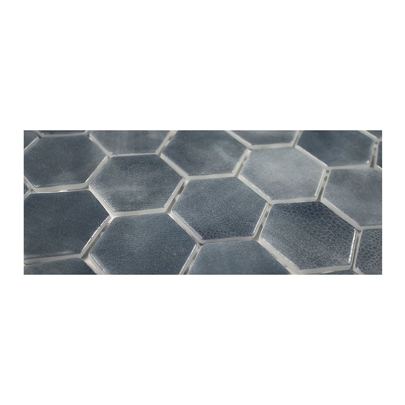 Mosaikfliesen Esagona-6 Ombra Grigio glänzend matt