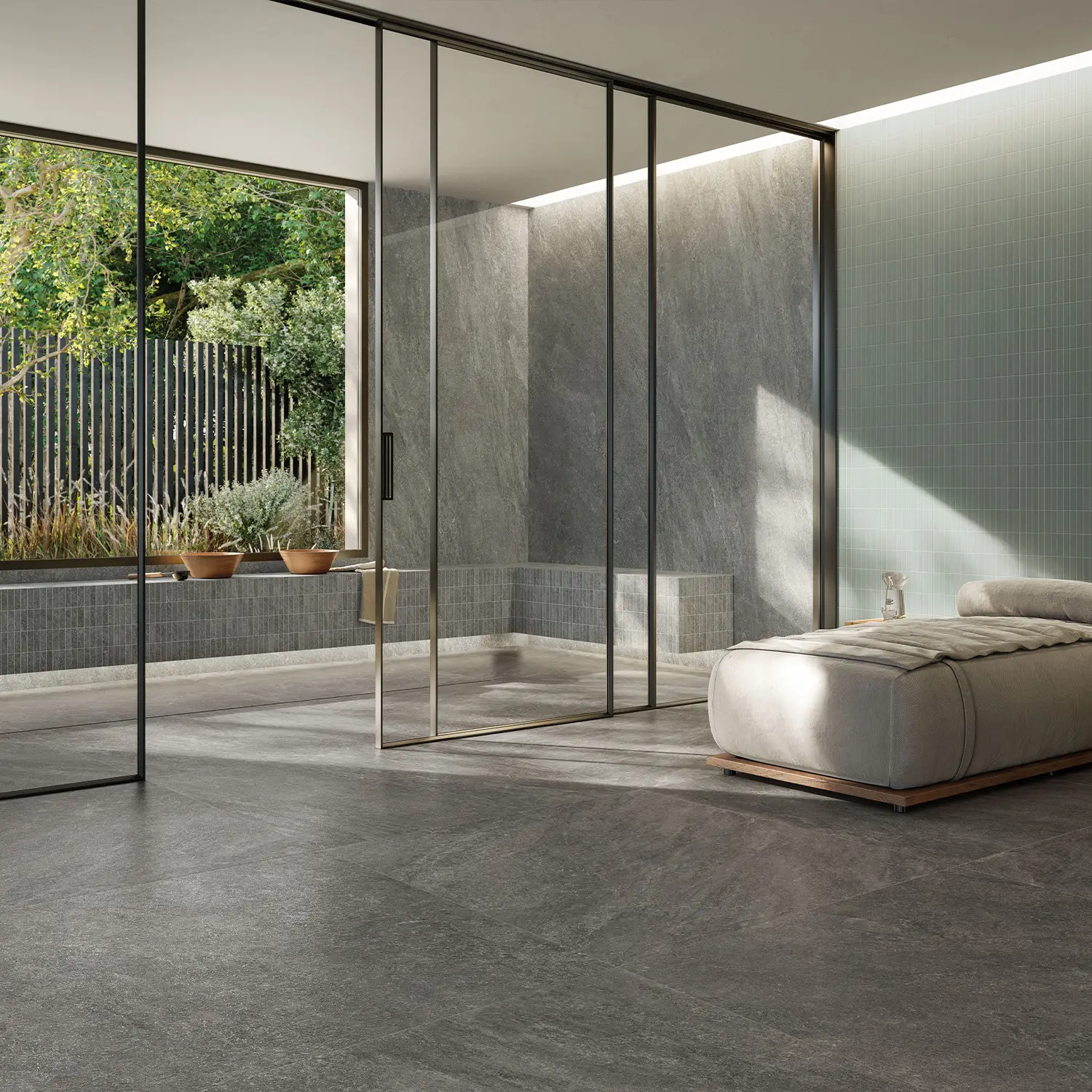 Steinoptik Fliese Origins Dark 120 x 120 cm