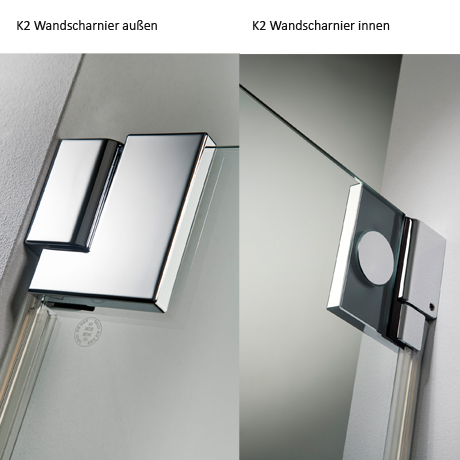 HSK K2 Drehtür und Nebenteil in Nische