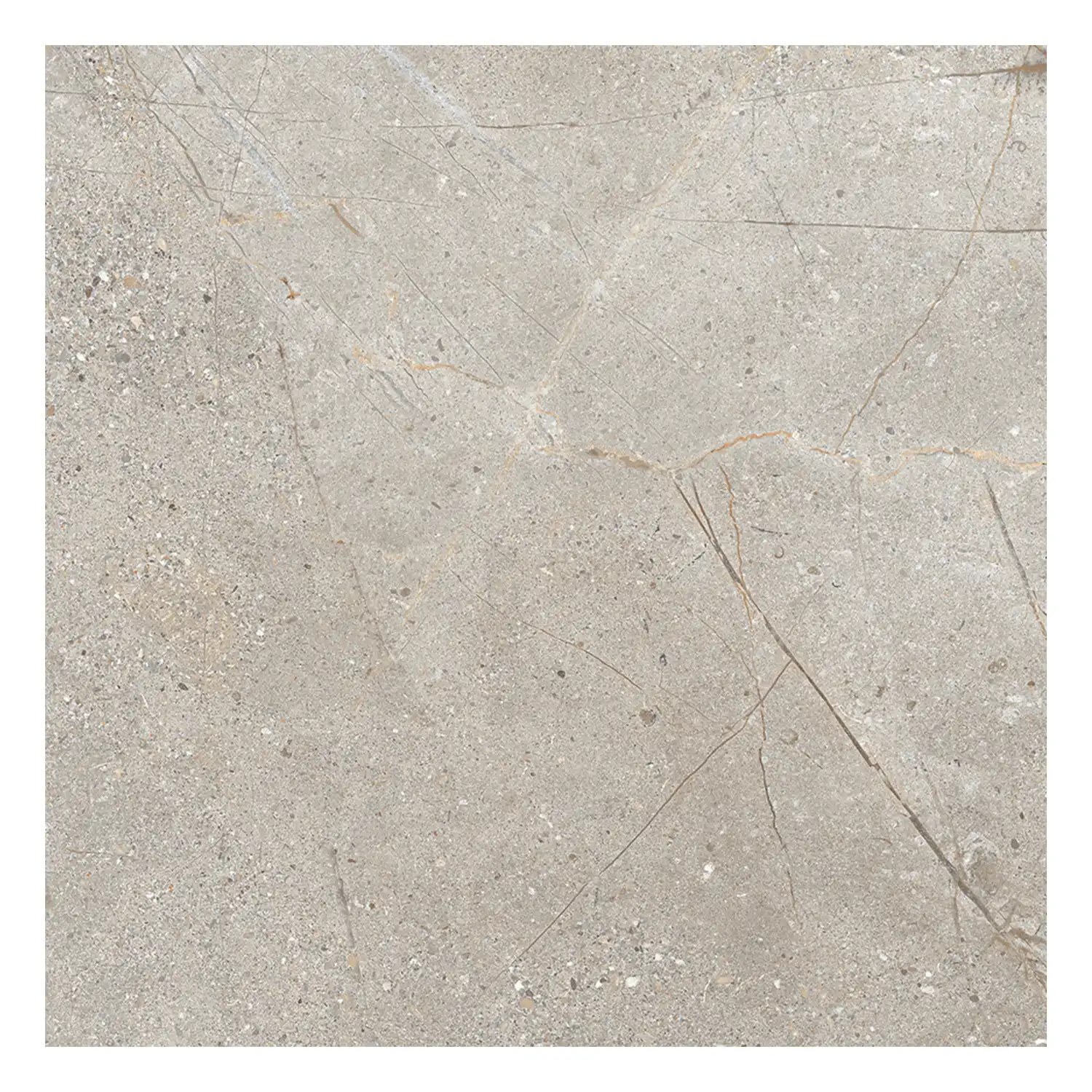 Steinoptik Fliese Crust Taupe 60 x 60 cm