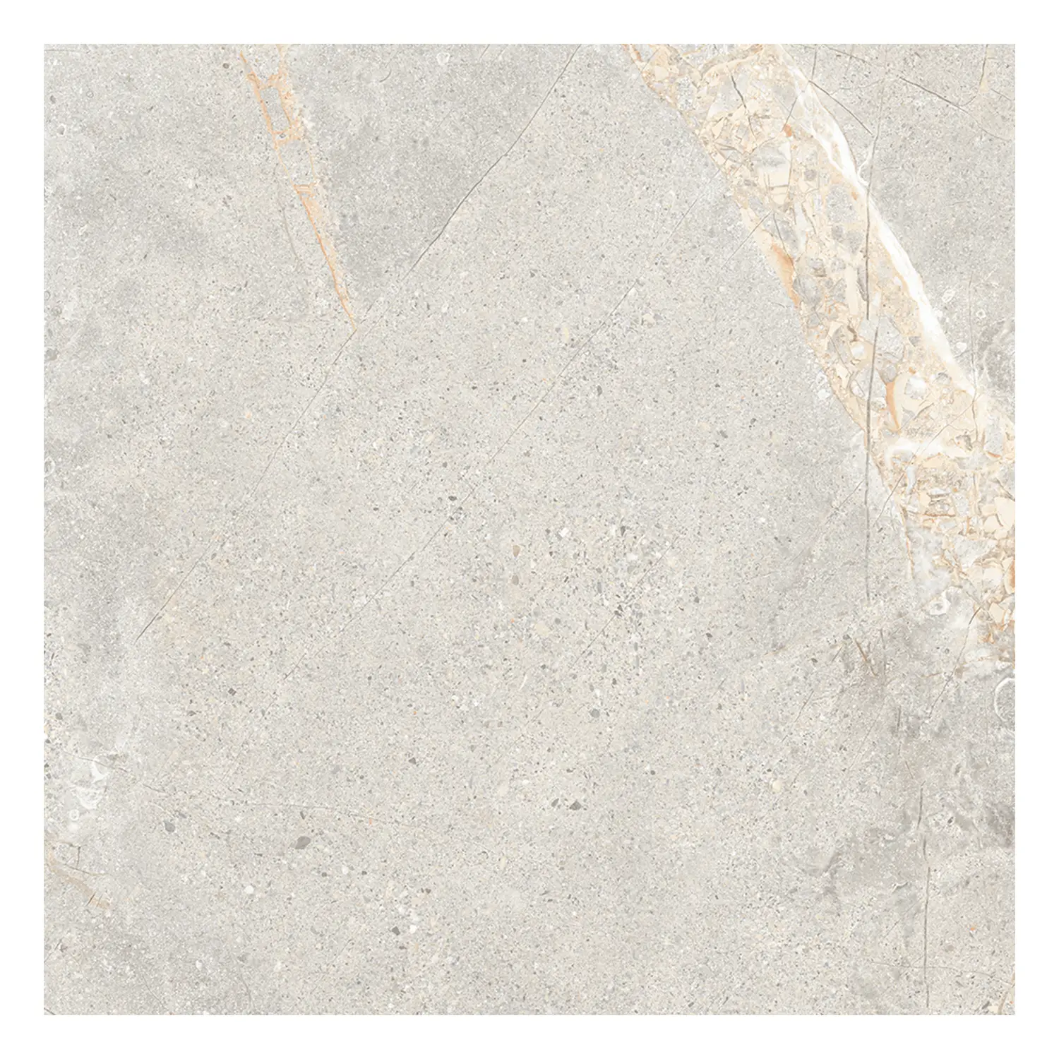 Steinoptik Fliese Crust Light Grey R11 60 x 60 cm