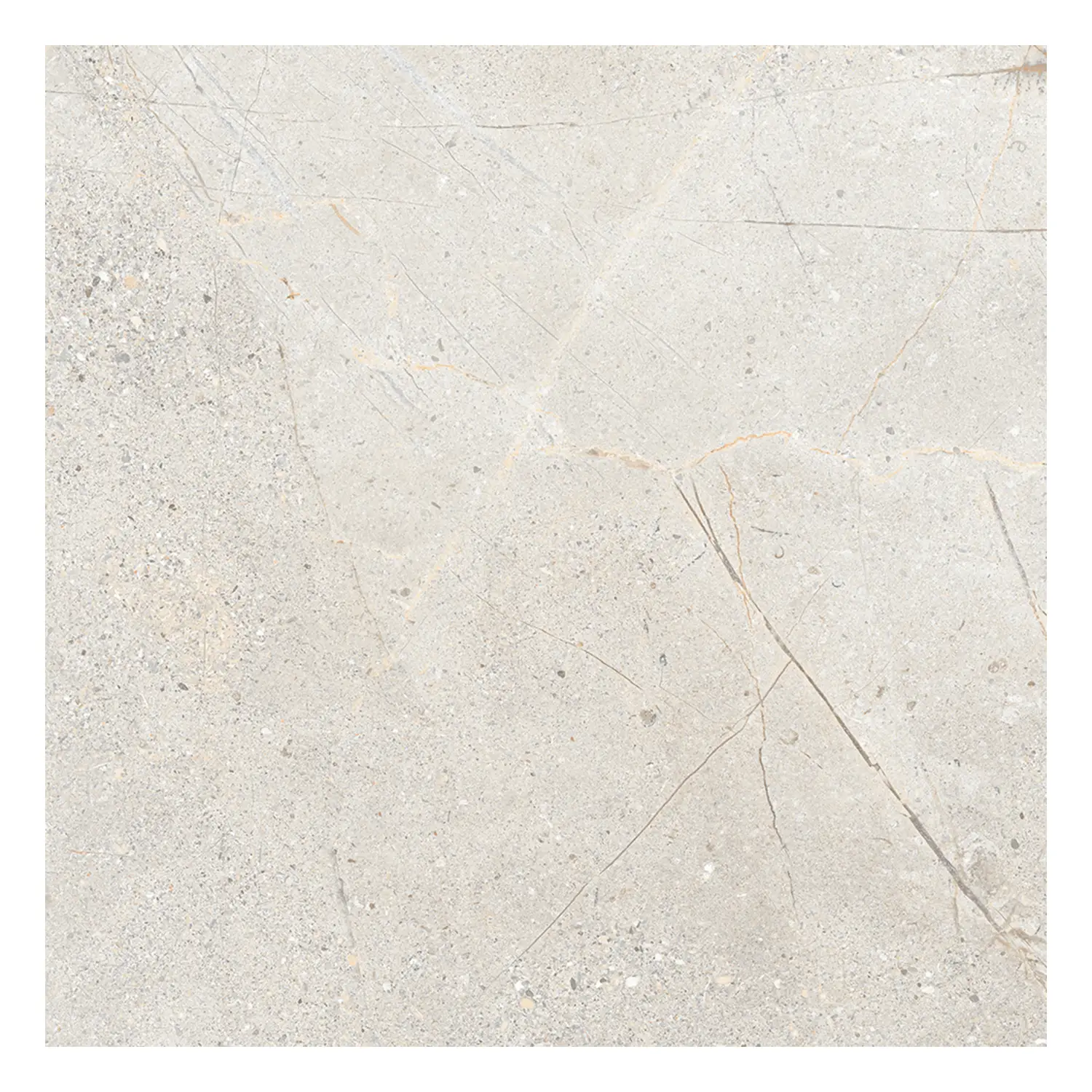 Steinoptik Fliese Crust Light Grey 60 x 60 cm