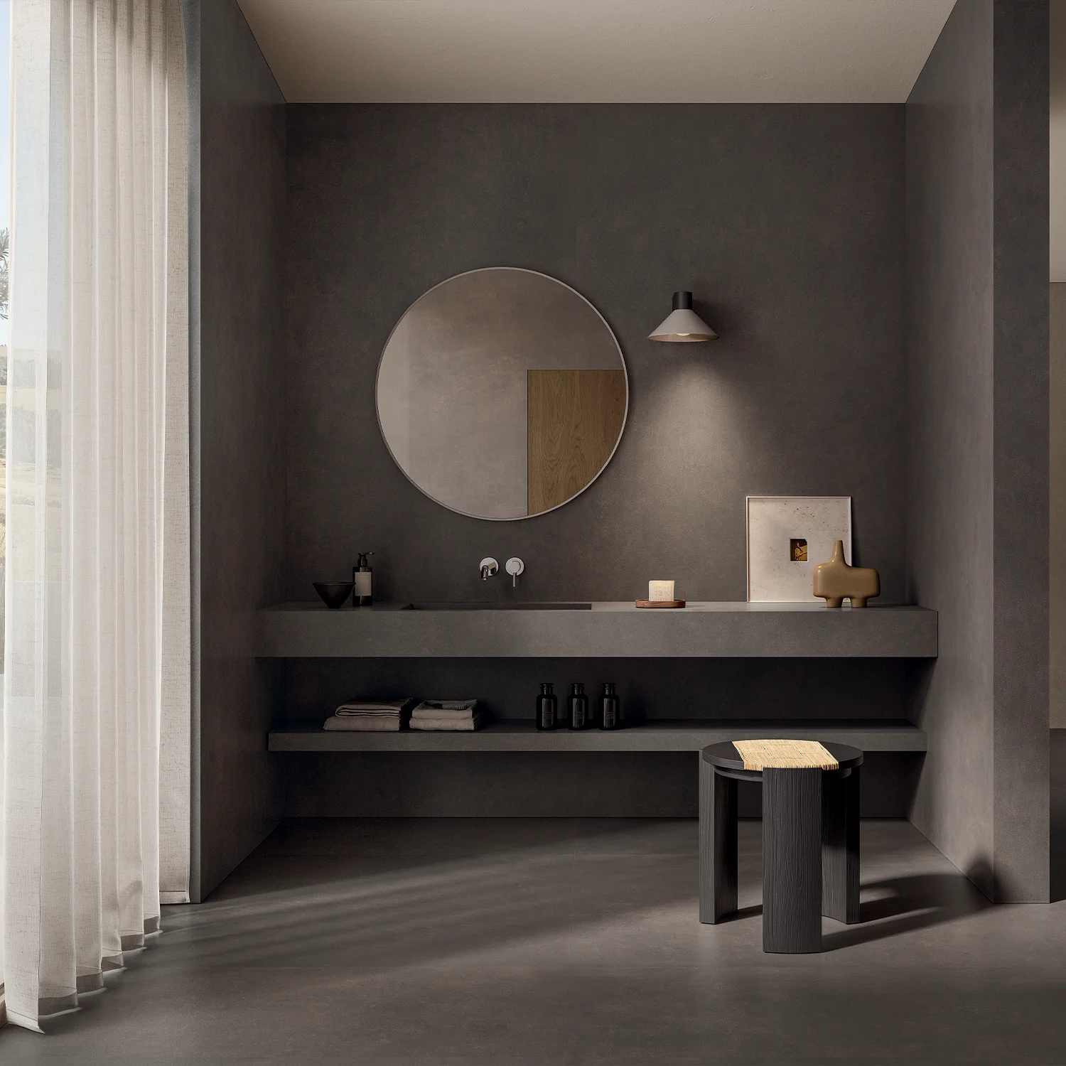 Betonoptik Fliesen Italgraniti I Cementi Moka 60 x 120 cm