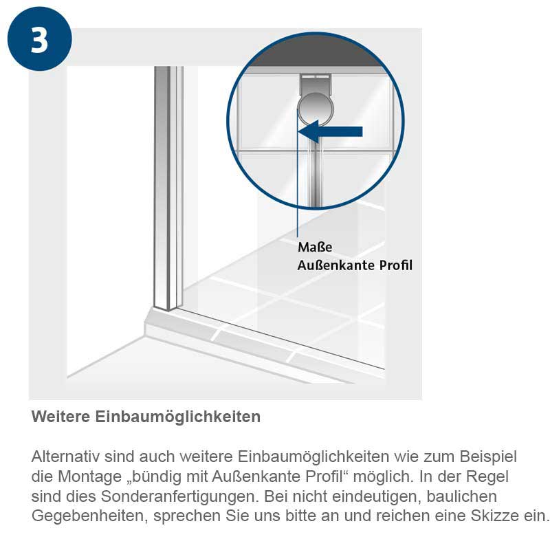 HSK Favorit Schiebetür Eckeinstieg 75 x 90 cm