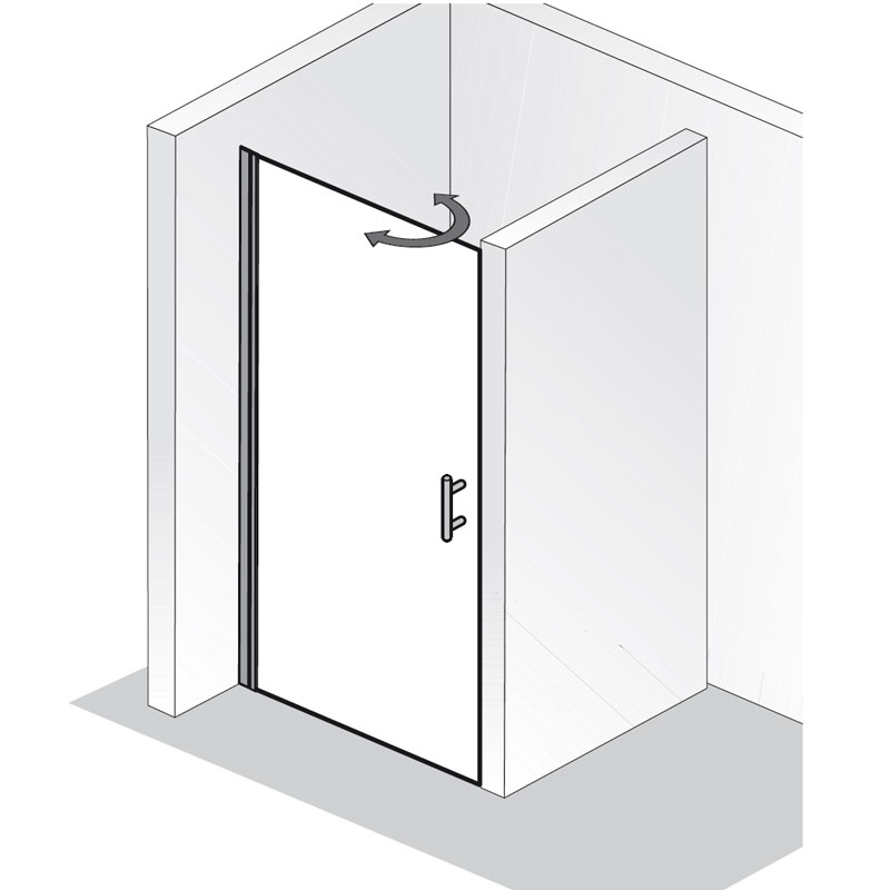 HSK Favorit Nova Drehtür Nische 80 cm