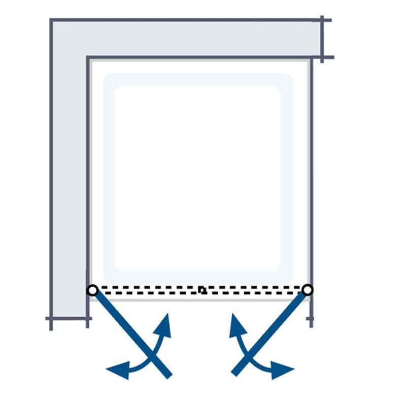 HSK Exklusiv 2.0 Pendeltür für Seitenwand 90 cm