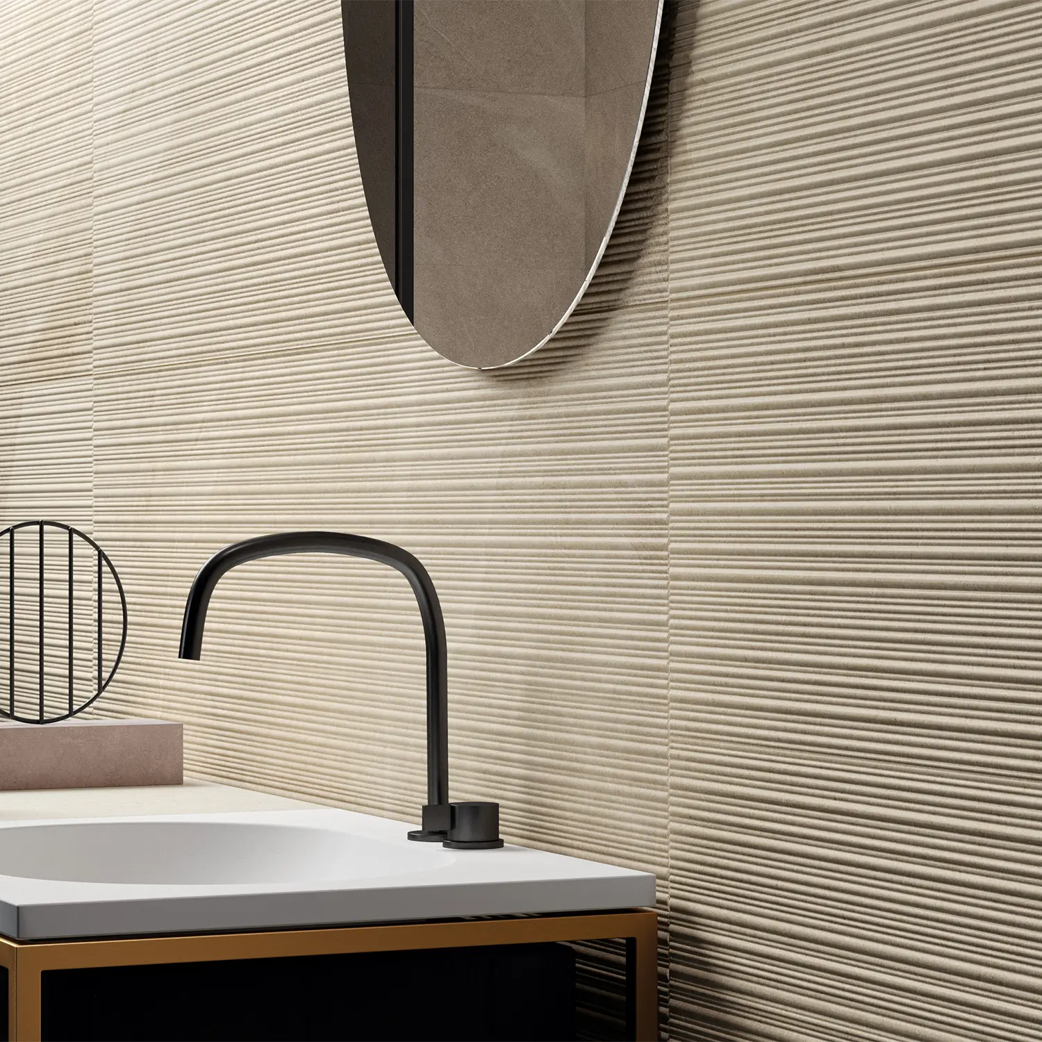 Schieferoptik Dekor Shale Sand Ribbed 60 x 120 cm