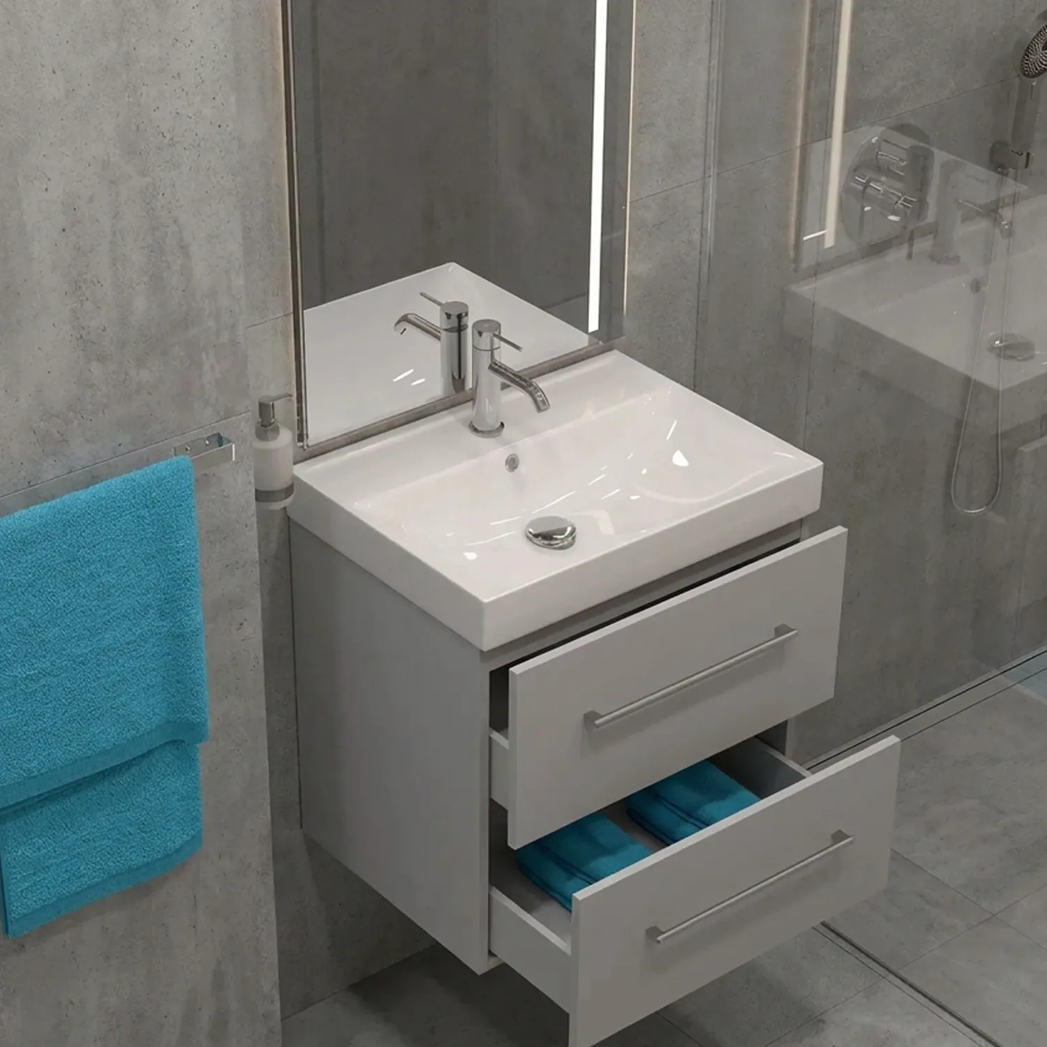 Design Waschtisch Einhebelmischer Rund Chrom