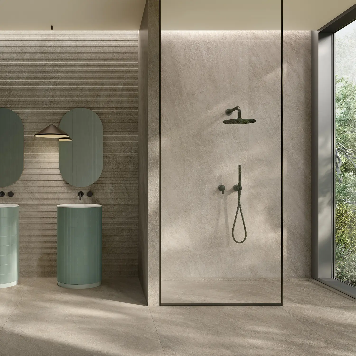 Steinoptik Fliese Origins Taupe 120 x 120 cm