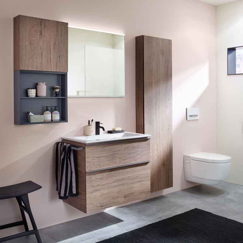 Geberit iCon Hängeschrank mit einer Tür quadratisch Lava
