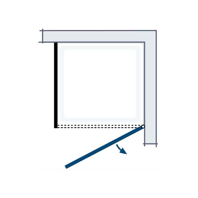 HSK Exklusiv 2.0 Drehtür für Seitenwand 75 cm