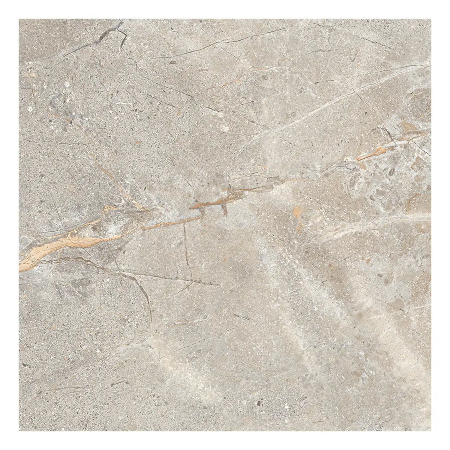 Steinoptik Fliese Crust Taupe 60 x 60 cm
