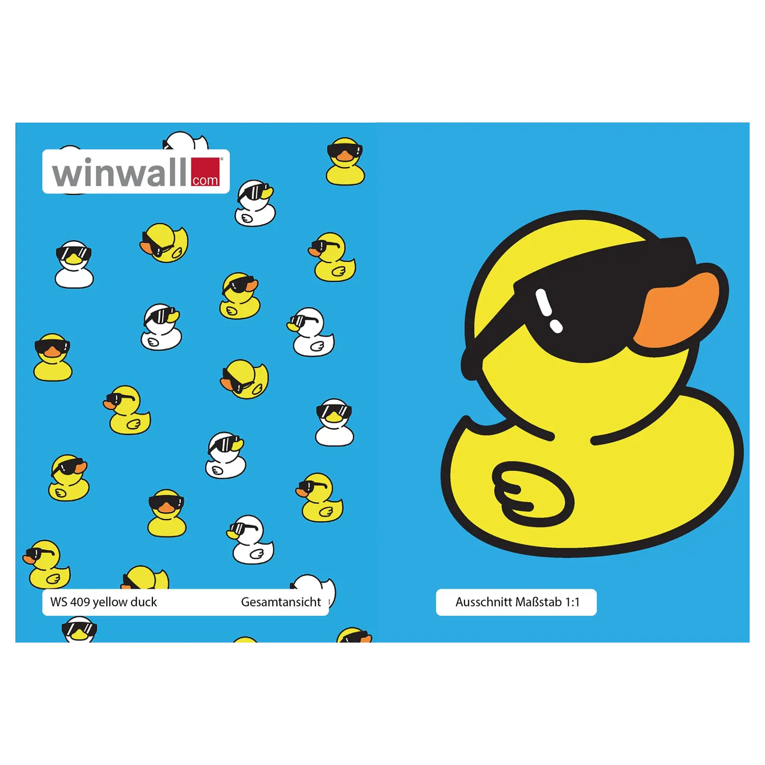 Duschrückwand yellow duck