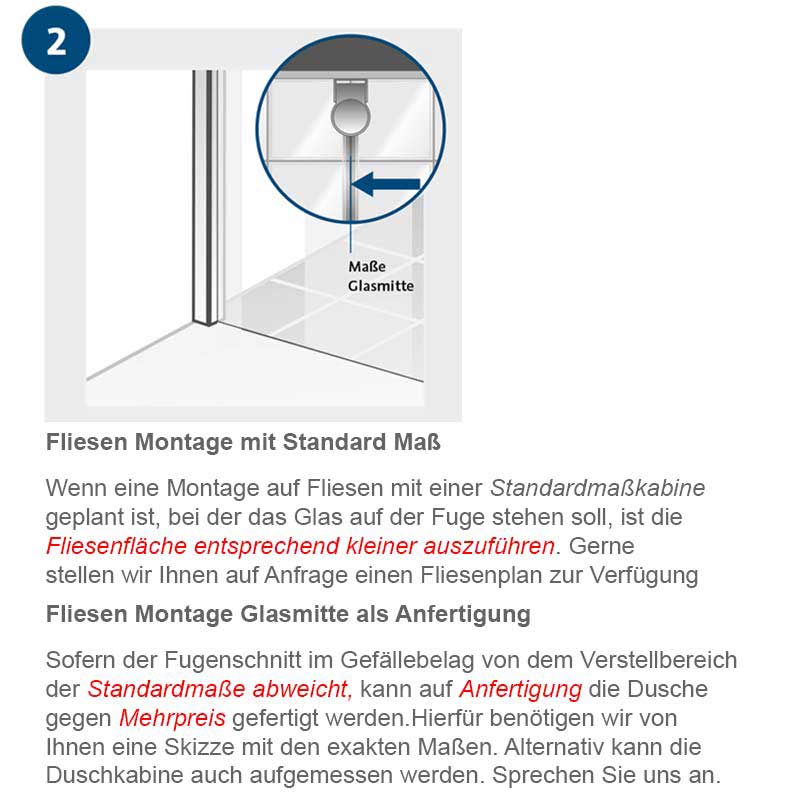 HSK Favorit Schiebetür Eckeinstieg 90 x 80 cm