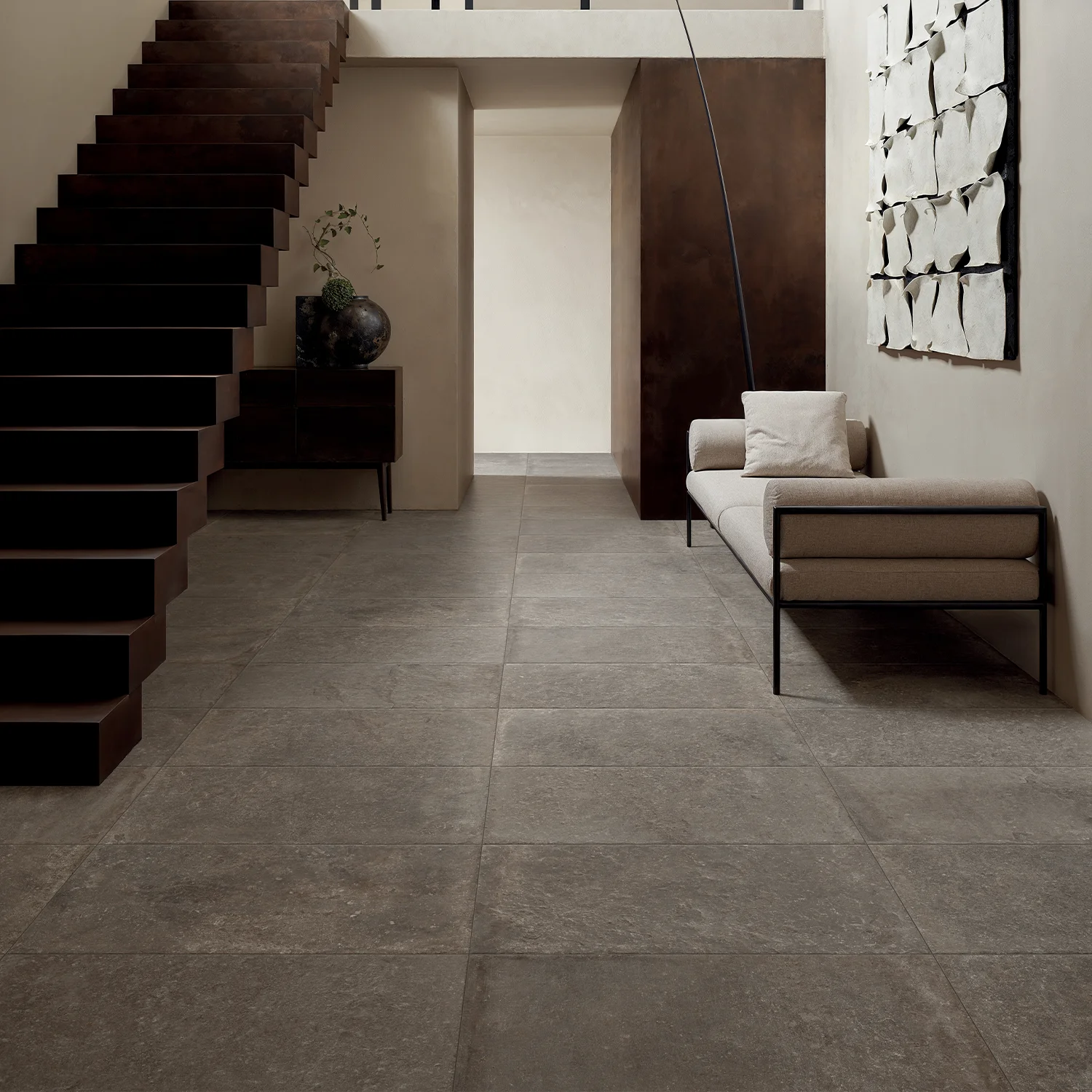 Rustikale Steinoptik Bodenfliese i-stone Taupe 40 x 80 cm
