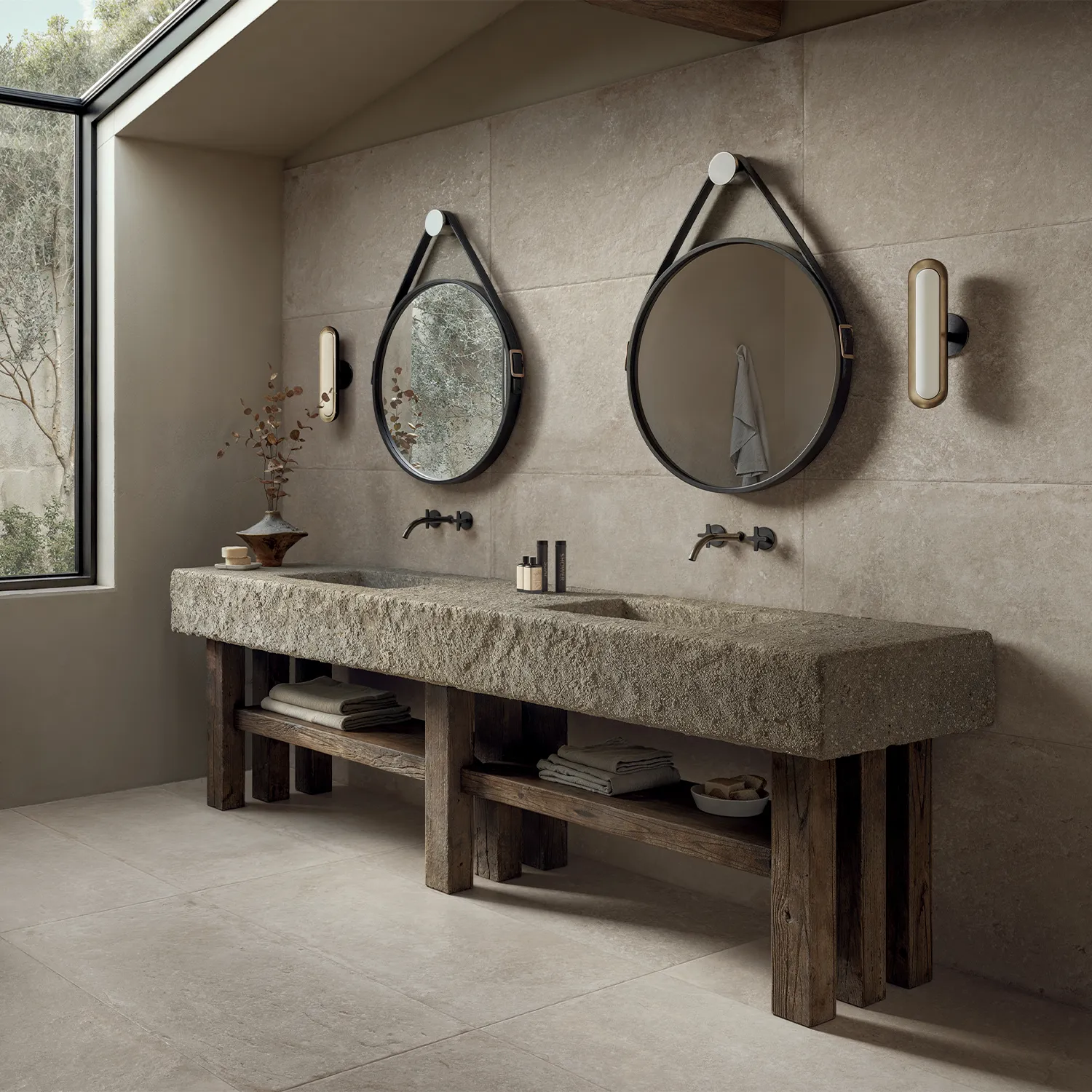 Rustikale Steinoptik Bodenfliese i-stone Beige 60 x 120 cm