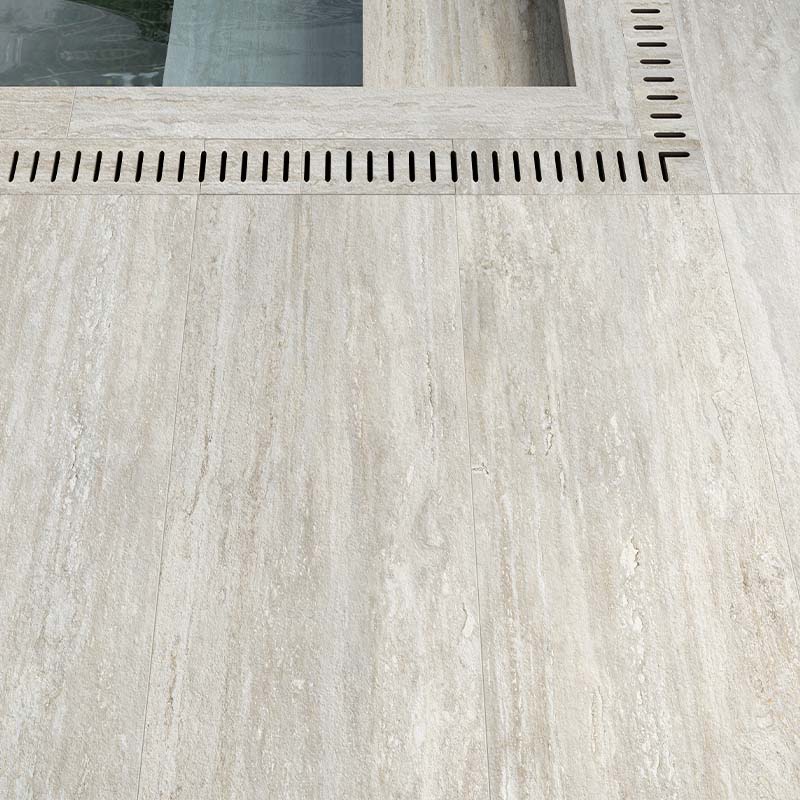 Travertin Optik Fliese Grigio Vein Cut Antislip 60 x 120 cm