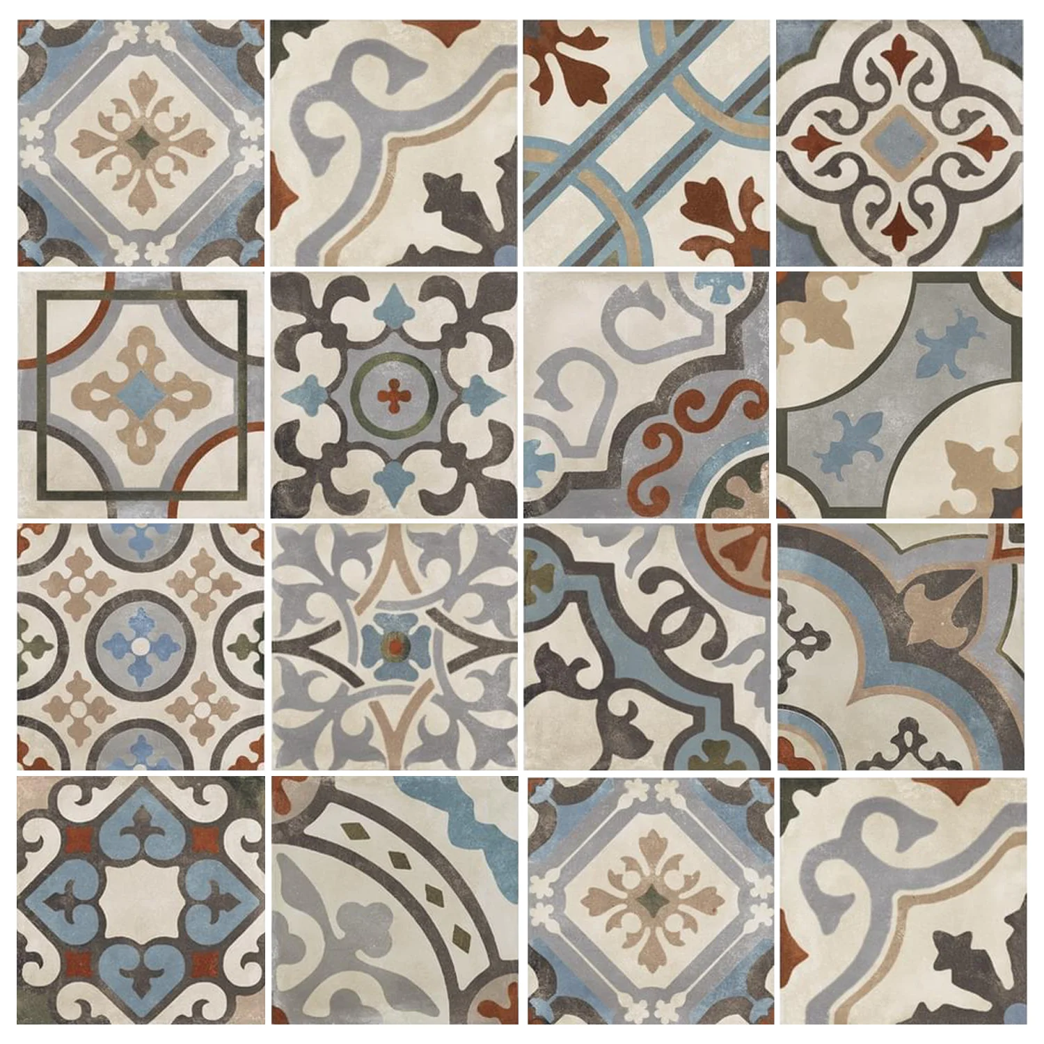 Jugendstil Fliese Design Evo Palazzo Ducale Mix 20 x 20 cm