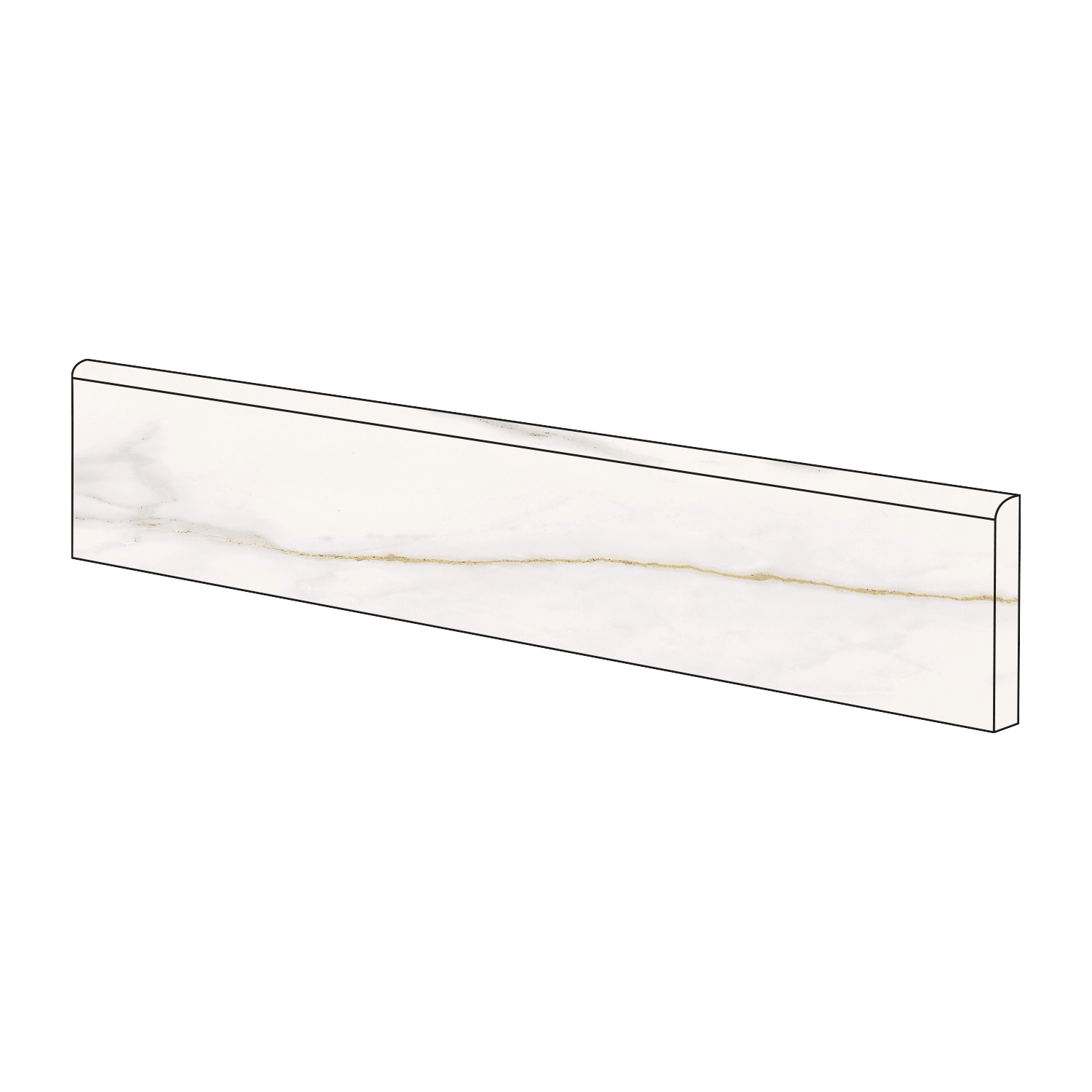 Marmoroptik Sockel Calacatta Dorato 6,5 x 60 cm