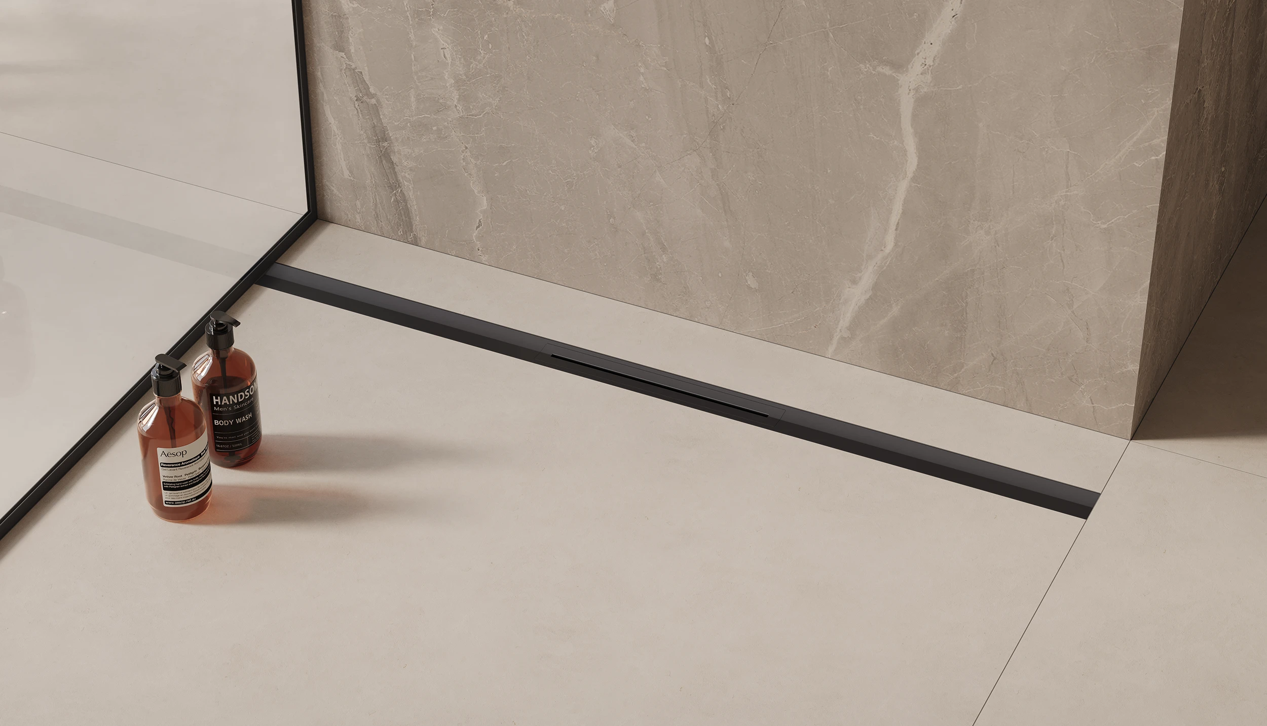 ambience-fliesenleger-close-up-drainfit-line-matt-black-free Kopie-ausschnitt