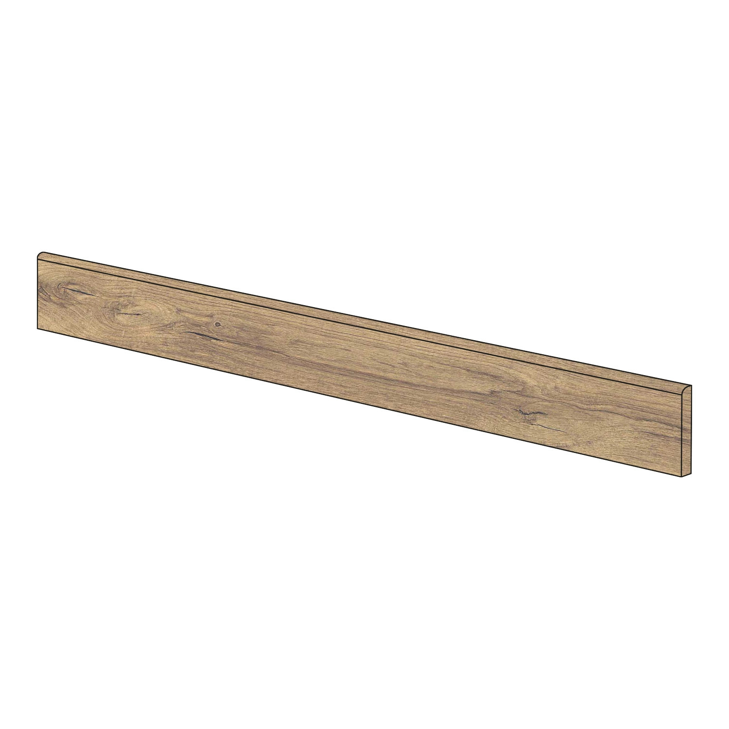 Holzoptik Sockel Cercom Bark Walnut Sockel 7,5 x 120 cm