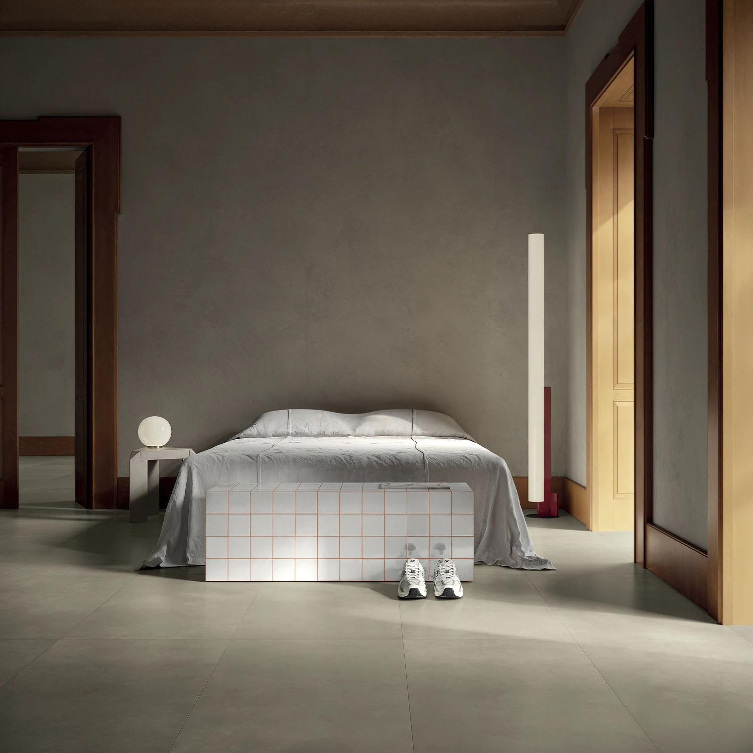 Zementoptik Fliese Infinita Tortora 60 x 120 cm