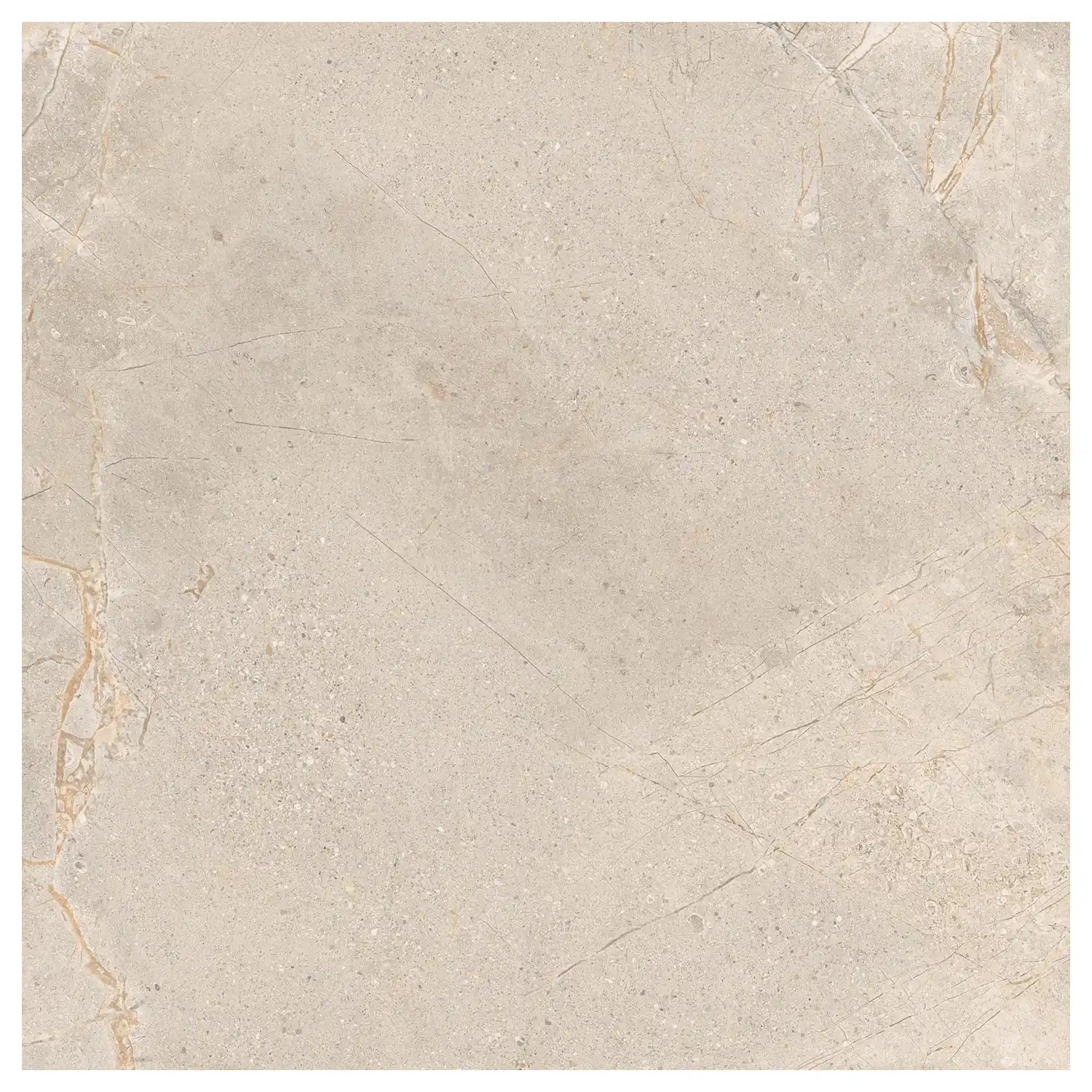 Steinoptik Fliese Crust Beige 120 x 120 cm