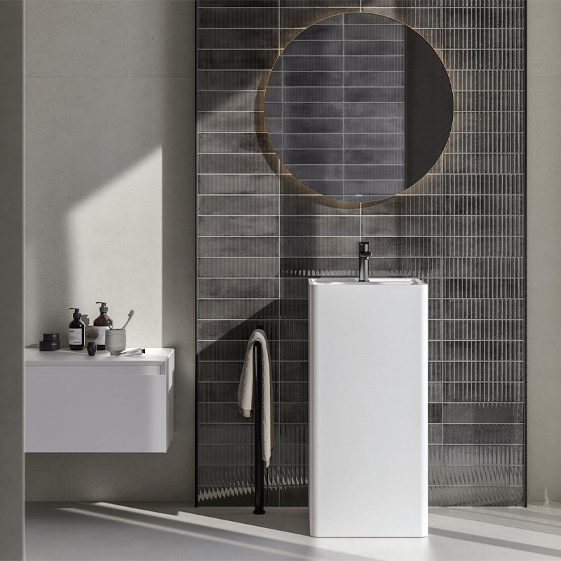 Wandfliese Vintage Brick Mussa Way Anthracite 7,5 x 30 cm