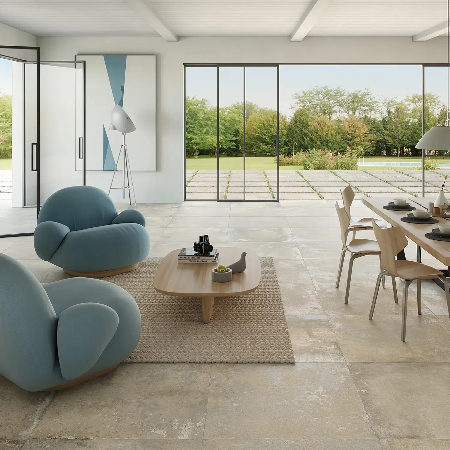 Betonoptik Bodenfliese Urbanica Sand 90 x 90 cm