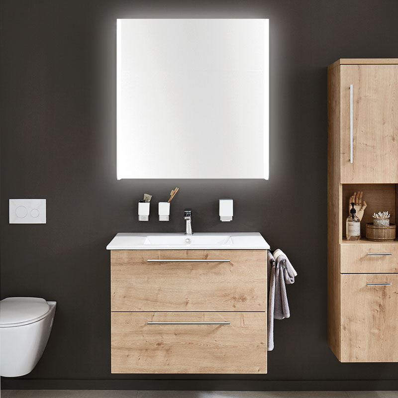 Laguna Feo Möbelset 122 cm Keramik Waschtisch und Spiegel