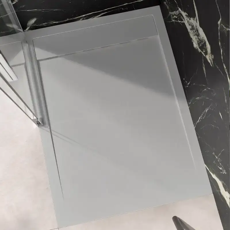 Marmor-Polymer Duschwanne HSK Reta mit Rinnenablauf