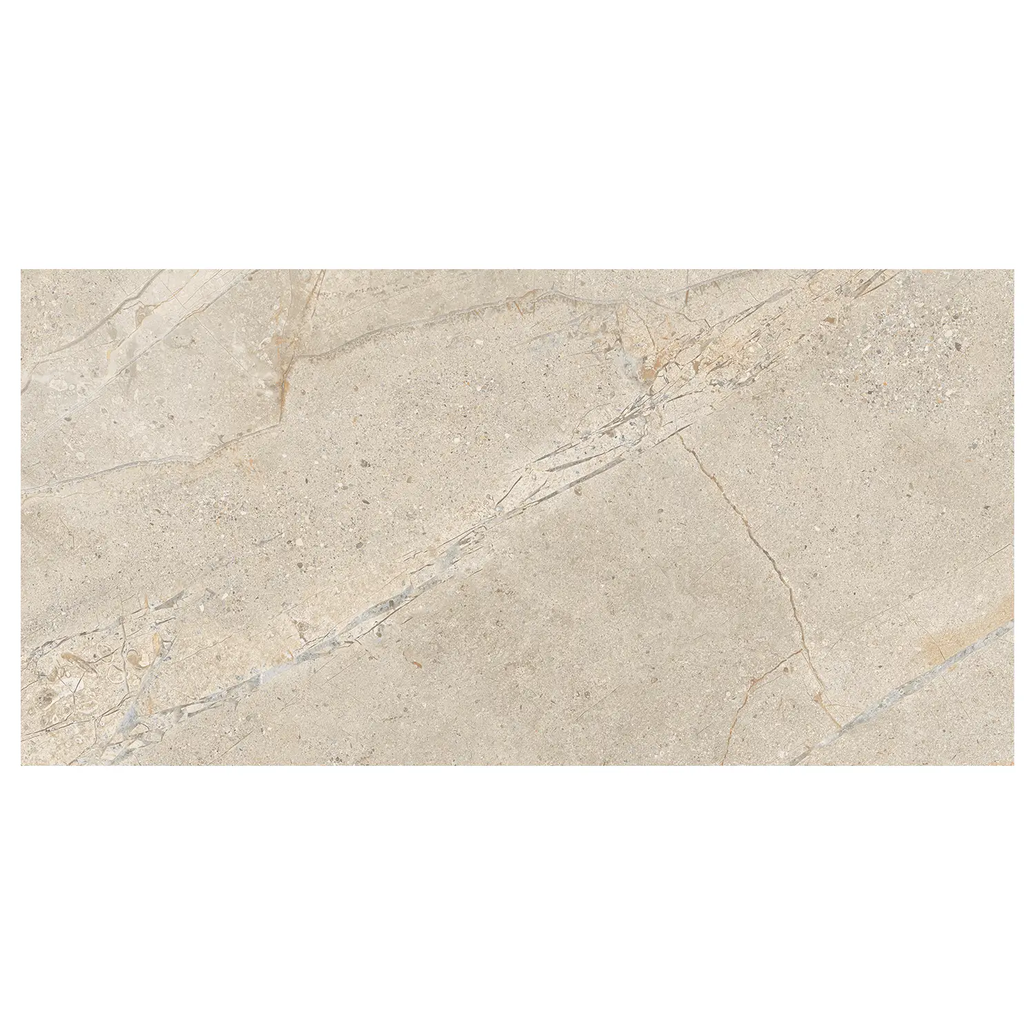 Steinoptik Terrassenplatte Crust Beige 60 x 120 cm