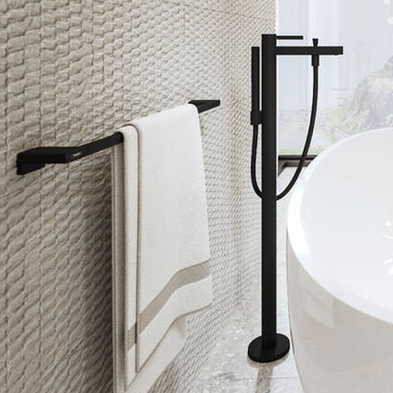 hansgrohe Addstoris Badetuchhalter einzeln 648 mm Schwarz Ma