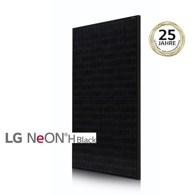 12 x LG Mono Solarmodul NeON H LG380N1K-E6 full black