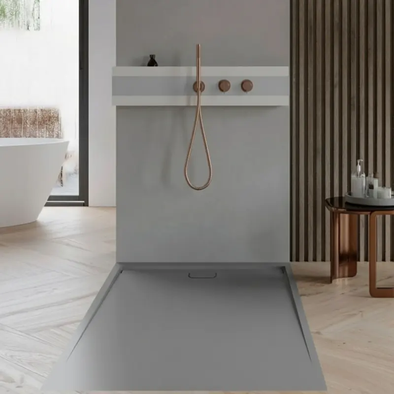 Hidrobox Line X Duschfläche 100 cm x 130 cm Cement