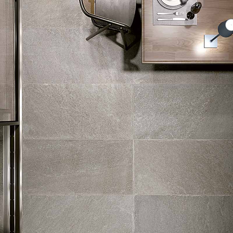 Steinoptik Bodenfliese Quarzite Grigio 60 x 120 cm