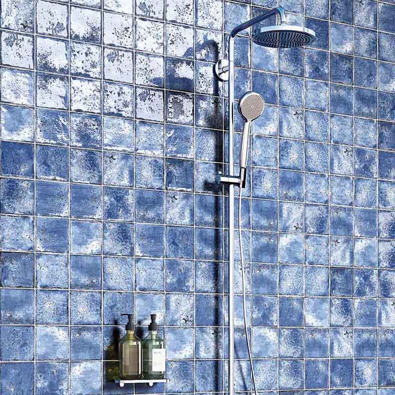 Rustikale Retro Landhaus Wandfliese Blau 12 x 12 cm