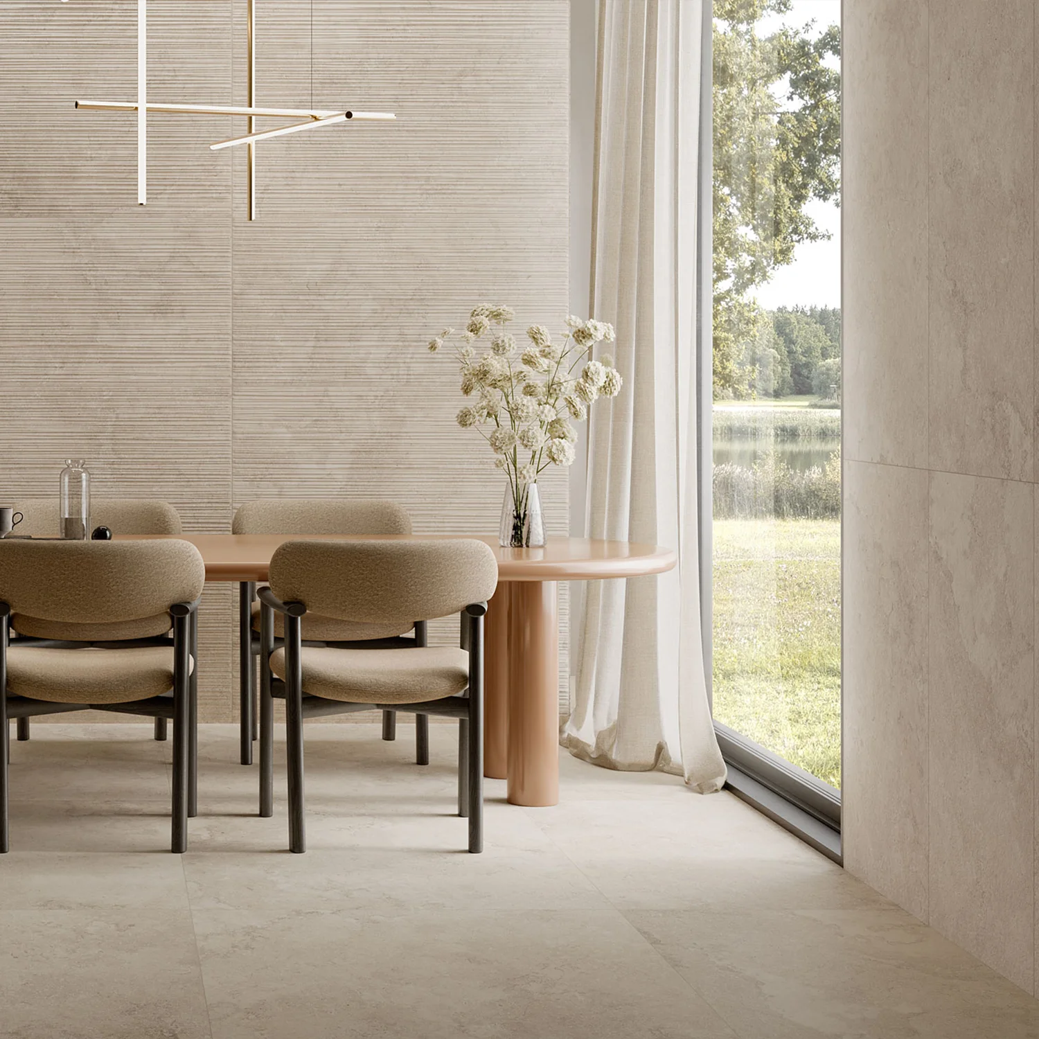 Steinoptik Fliese Portland Rock Ivory 100 x 100 cm