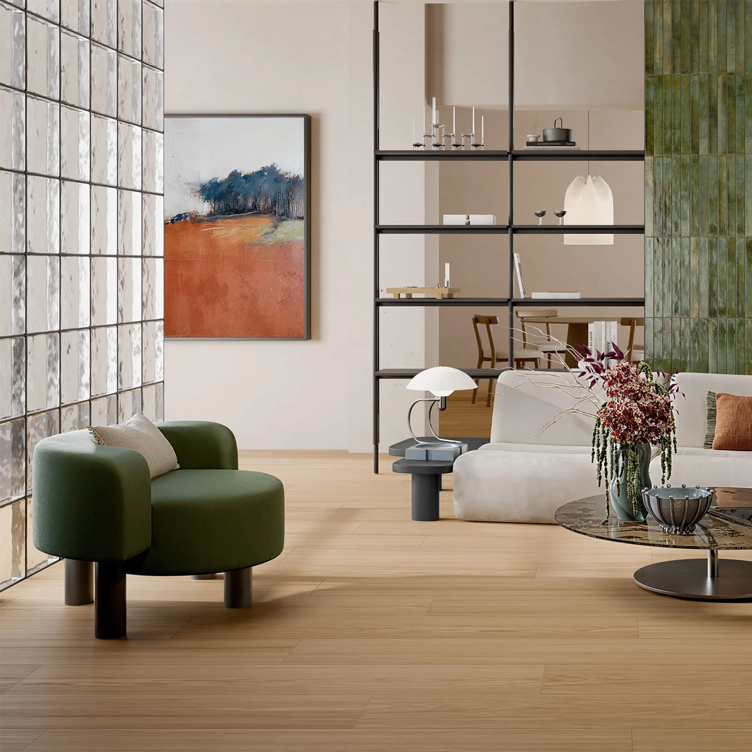 Holzoptik Fliese Oku Modern Caramel 24 x 150 cm