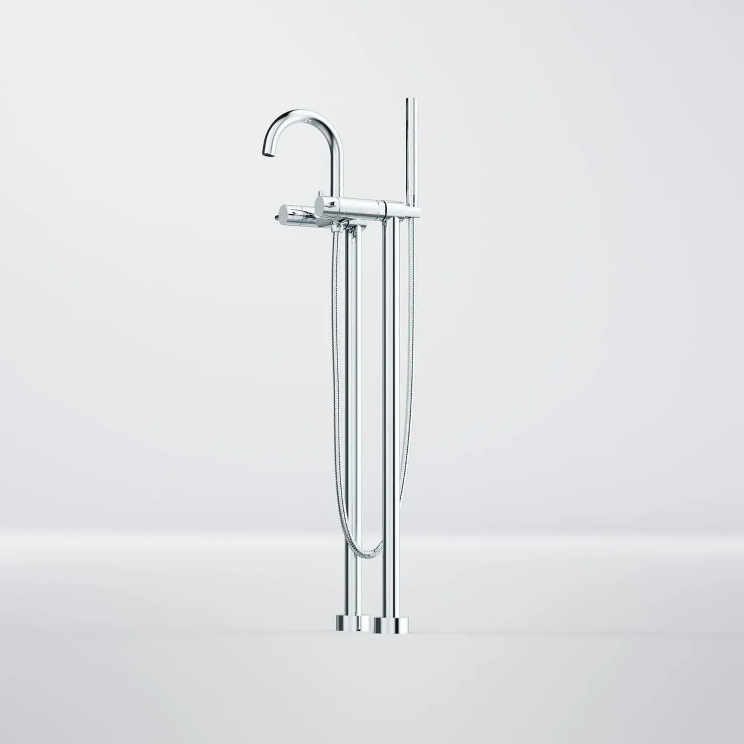 Steinberg Serie 100 Wannen/Brause-Armatur freistehend